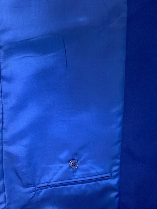 BENDETTI ITALIAN BLAZER - CASHMERE RAYON / POLYESTER ROYAL BLUE 4B - 42R 44R - Picture 10 of 12